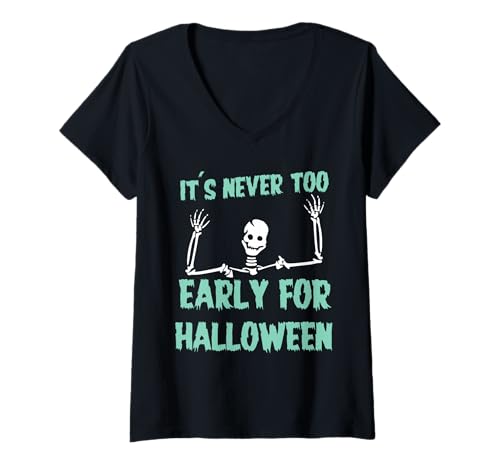 Damen Lustiges Helloween T-Shirt mit V-Ausschnitt Damen Lustiges Helloween T-Shirt mit V-Ausschnitt von HelloweenLoveFans