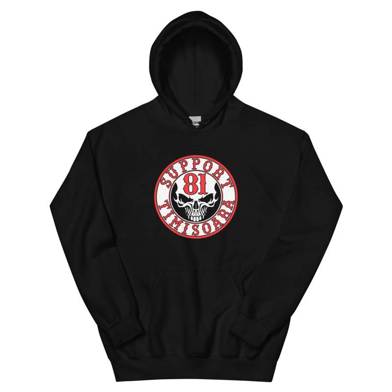 01 Hells Angels Timisoara Support81 Scull Schwarzer Kapuzenpullover von HellsAngels81Support