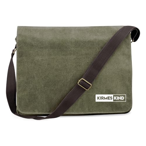 Hellweg Druckerei Schultertasche Kirmeskind Modern Geschenk 14 Liter Military Green Canvas Kirmeskind Mitbringsel von Hellweg Druckerei