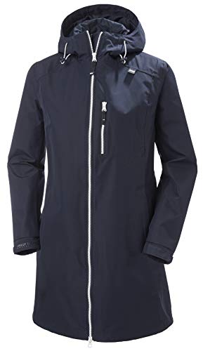 Helly Hansen Damen Lange Belfast Regenjacke, 2XL, Marineblau von Helly Hansen