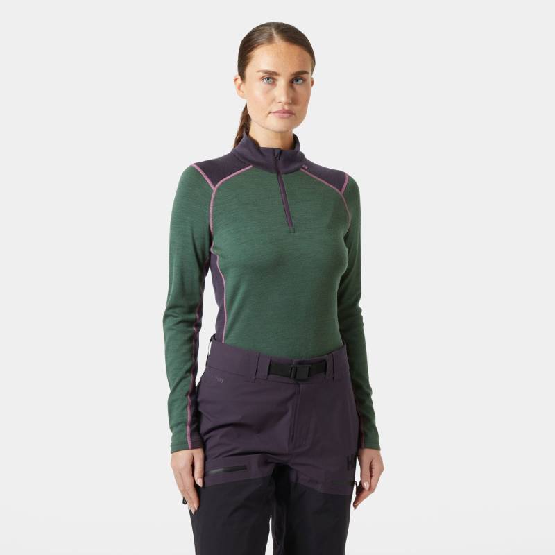 Helly Hansen Damen Lifa Merino Midweight Langarm-shirt Mit Halbreißverschluss XL von Helly Hansen