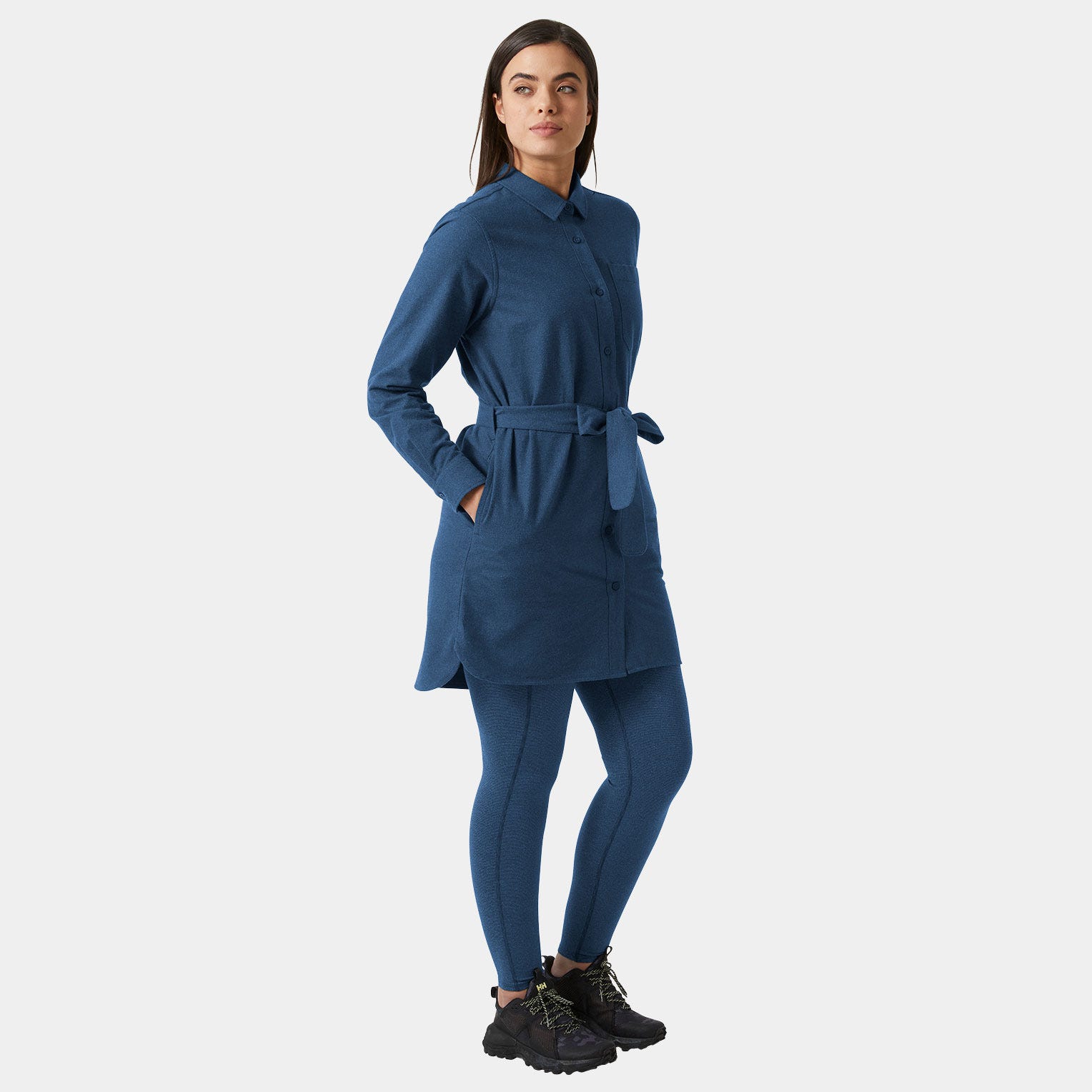 Helly Hansen Damen Shirt-kleid Aus Bioflanellstoff XS von Helly Hansen