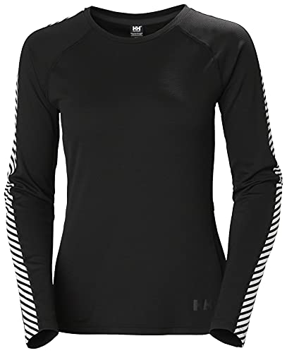 Helly Hansen Damen W Lifa Active Stripe Crew Unterhemd, Schwarz, S von Helly Hansen