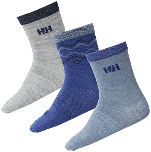 Helly Hansen Unisex Kinder, 3 Stück Wollsocken, grau, 9 von Helly Hansen