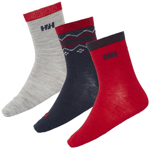 Helly Hansen Unisex Kinder Socke-67485 Socke, Grey Melange/Navy/Red, 110 von Helly Hansen