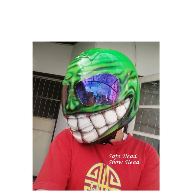 Predator Helm, Custom Airbrush Lackierter Motorradhelm, Casque Helmartthai Predator Helm, Custom Airbrush Lackierter Motorradhelm, Casque Helmartthai von HelmetArtThai