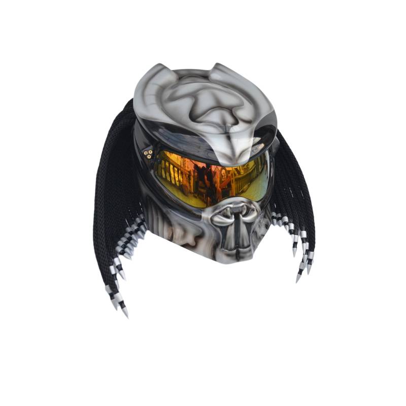 Predator Helm, Custom Handgemachter Airbrush Lackierter Full Face Motorradhelm, Casque Helmartthai Predator Helm, Custom Handgemachter Airbrush Lackierter Full Face Motorradhelm, Casque Helmartthai von HelmetArtThai