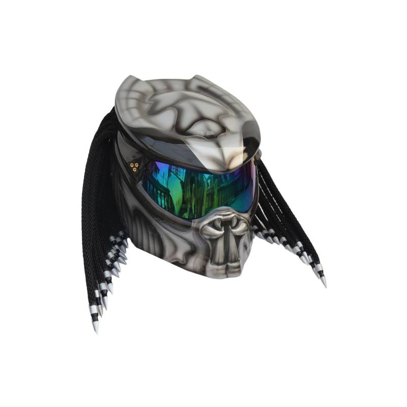 Predator Helm, Custom Handgemachter Airbrush Lackierter Full Face Motorradhelm, Casque Helmartthai Predator Helm, Custom Handgemachter Airbrush Lackierter Full Face Motorradhelm, Casque Helmartthai von HelmetArtThai