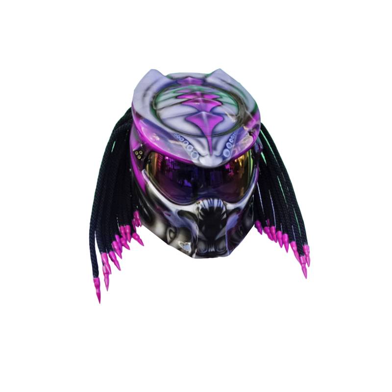 Predator Helm, Custom Handgemachter Airbrush Lackierter Full Face Motorradhelm, Casque Helmartthai Predator Helm, Custom Handgemachter Airbrush Lackierter Full Face Motorradhelm, Casque Helmartthai von HelmetArtThai