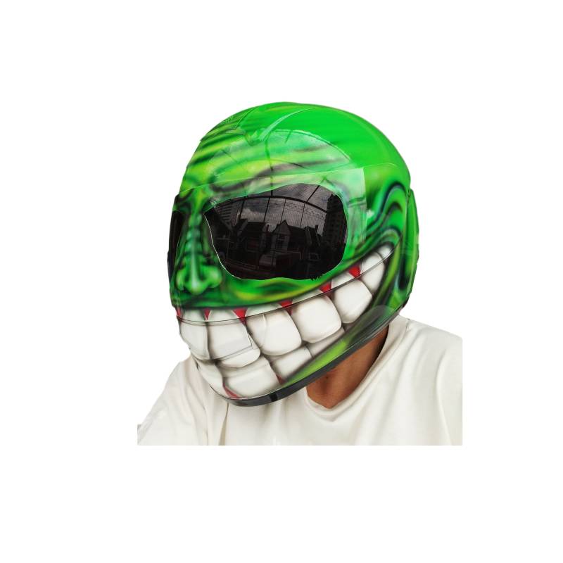 Predator Helm, Custom Handgemachter Airbrush Lackierter Full Face Motorradhelm, Casque Helmartthai Predator Helm, Custom Handgemachter Airbrush Lackierter Full Face Motorradhelm, Casque Helmartthai von HelmetArtThai