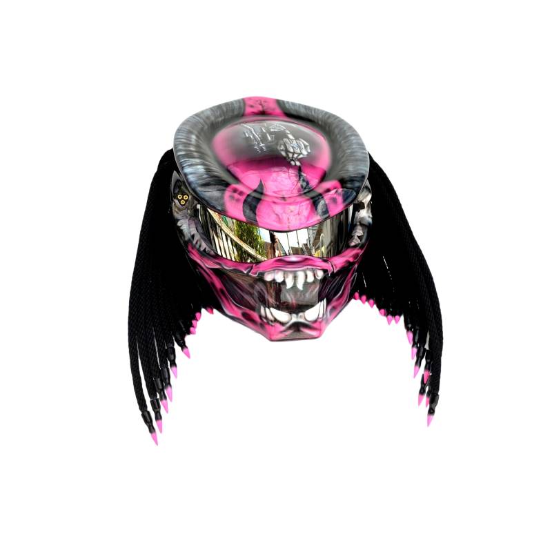 Predator Helm, Custom Handgemachter Airbrush Lackierter Full Face Motorradhelm, Casque Helmartthai Predator Helm, Custom Handgemachter Airbrush Lackierter Full Face Motorradhelm, Casque Helmartthai von HelmetArtThai