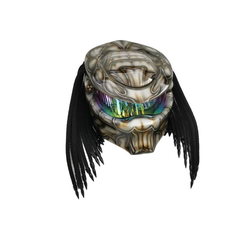 Predator Helm, Custom Handgemachter Airbrush Lackierter Full Face Motorradhelm, Casque Helmartthai Predator Helm, Custom Handgemachter Airbrush Lackierter Full Face Motorradhelm, Casque Helmartthai von HelmetArtThai