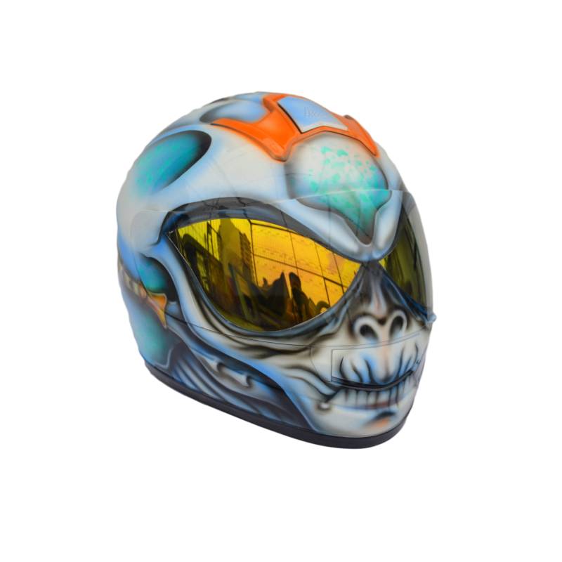 Predator Helm, Custom Handgemachter Airbrush Lackierter Full Face Motorradhelm, Casque Helmartthai Predator Helm, Custom Handgemachter Airbrush Lackierter Full Face Motorradhelm, Casque Helmartthai von HelmetArtThai