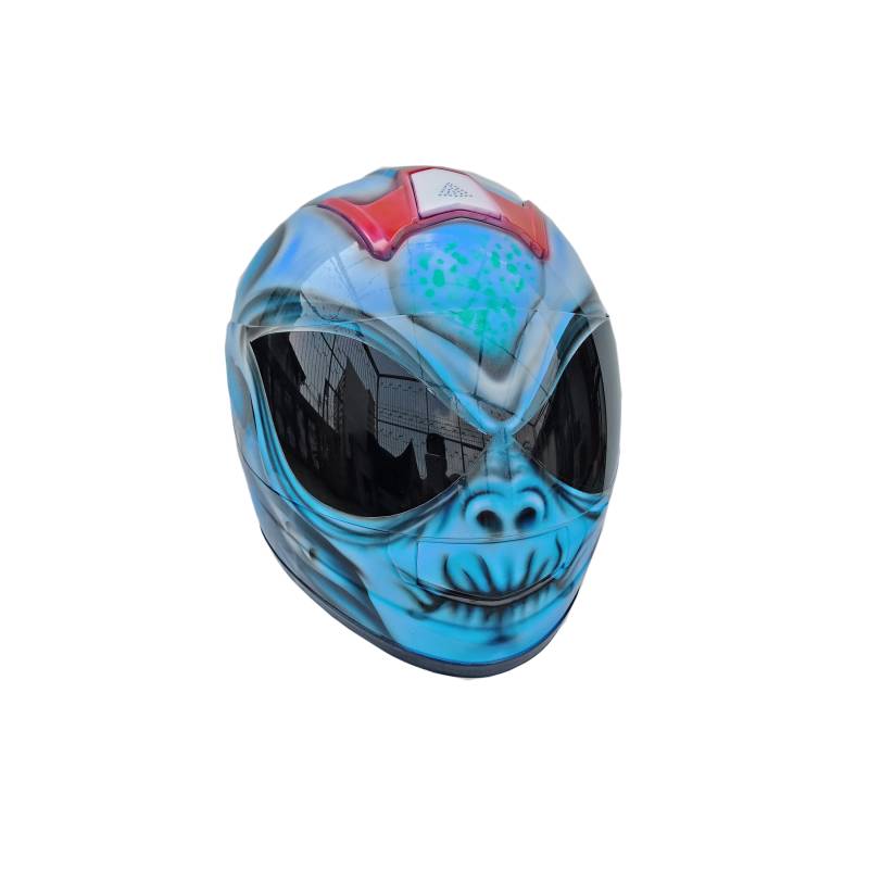 Predator Helm, Custom Handgemachter Airbrush Lackierter Full Face Motorradhelm, Casque Helmartthai Predator Helm, Custom Handgemachter Airbrush Lackierter Full Face Motorradhelm, Casque Helmartthai von HelmetArtThai