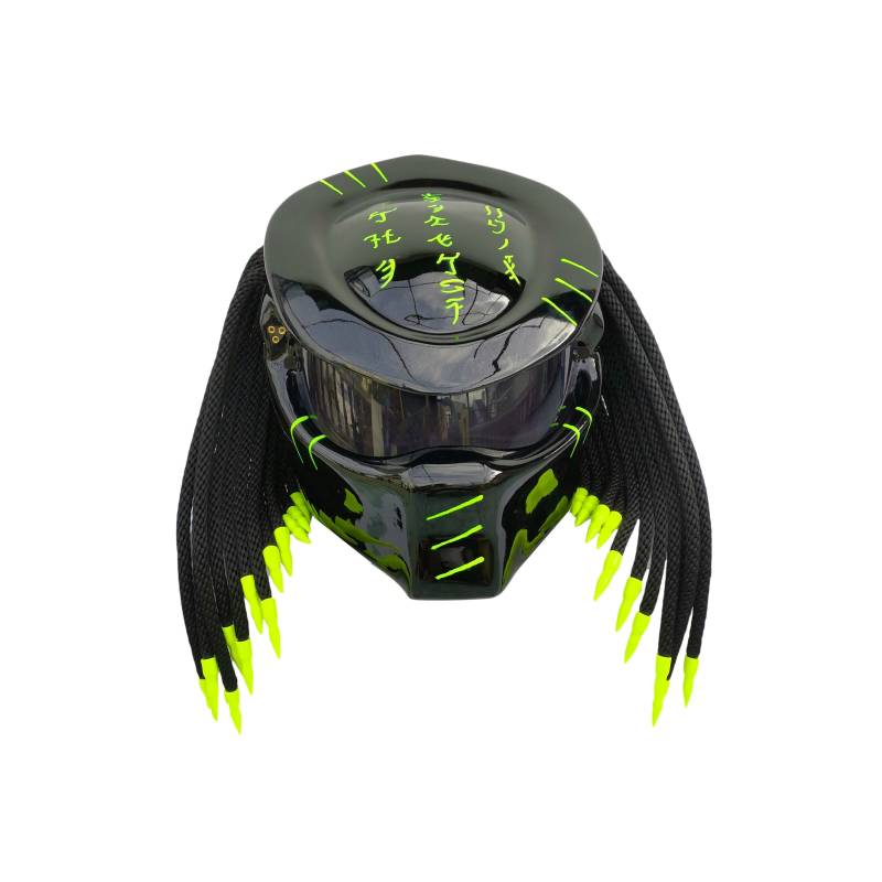 Predator Helm, Custom Handgemachter Airbrush Lackierter Full Face Motorradhelm, Casque Helmartthai Predator Helm, Custom Handgemachter Airbrush Lackierter Full Face Motorradhelm, Casque Helmartthai von HelmetArtThai