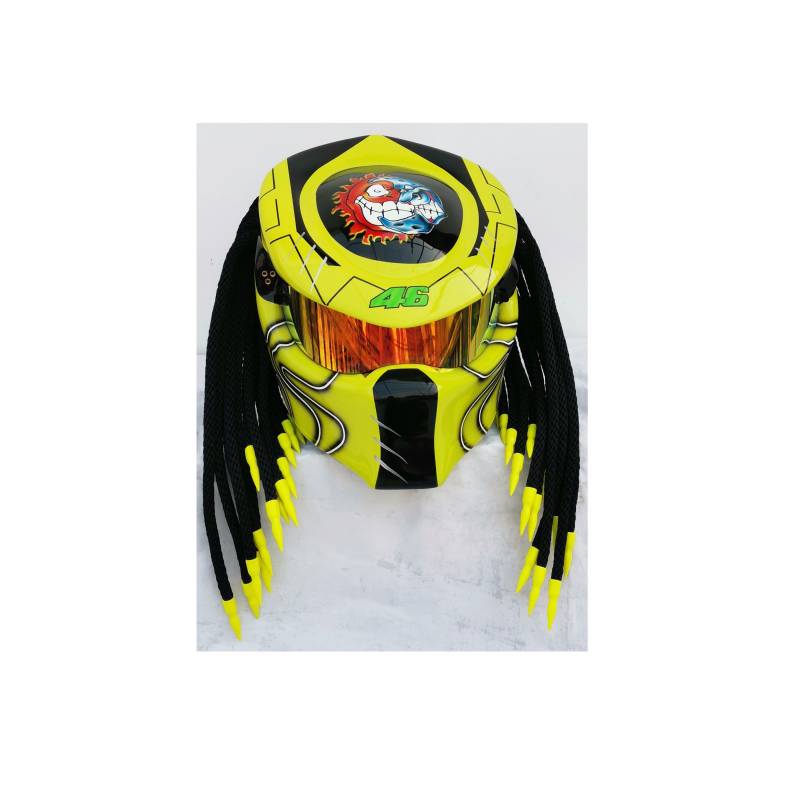 Predator Helm, Custom Handgemachter Airbrush Lackierter Full Face Motorradhelm, Casque Helmartthai Predator Helm, Custom Handgemachter Airbrush Lackierter Full Face Motorradhelm, Casque Helmartthai von HelmetArtThai