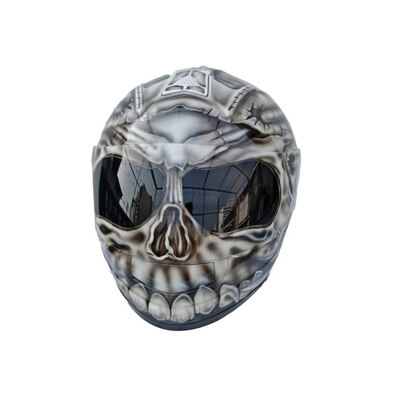 Predator Helm, Custom Handgemachter Airbrush Lackierter Full Face Motorradhelm, Casque Helmartthai Predator Helm, Custom Handgemachter Airbrush Lackierter Full Face Motorradhelm, Casque Helmartthai von HelmetArtThai