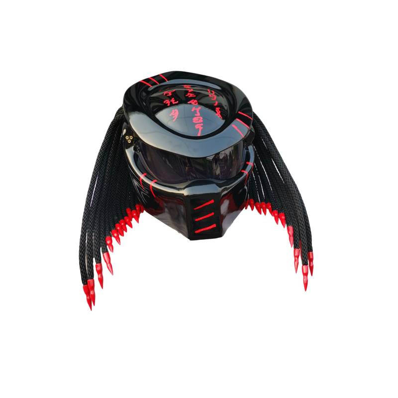 Predator Helm, Custom Handgemachter Airbrush Lackierter Full Face Motorradhelm, Casque Helmartthai Predator Helm, Custom Handgemachter Airbrush Lackierter Full Face Motorradhelm, Casque Helmartthai von HelmetArtThai