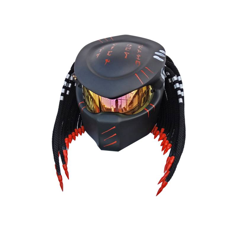 Predator Helm, Custom Handgemachter Airbrush Lackierter Full Face Motorradhelm, Casque Helmartthai Predator Helm, Custom Handgemachter Airbrush Lackierter Full Face Motorradhelm, Casque Helmartthai von HelmetArtThai