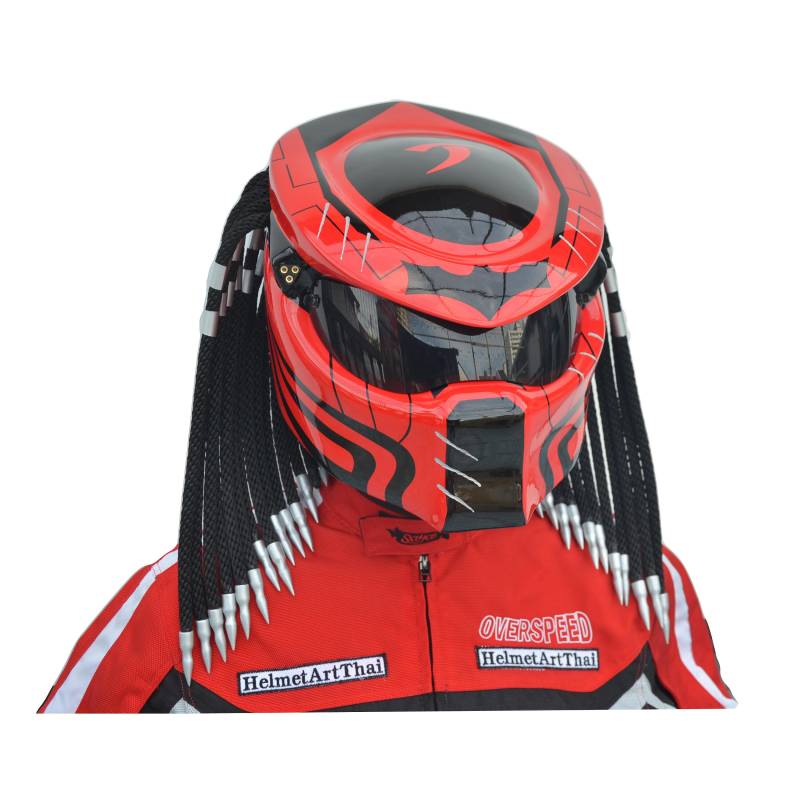 Predator Helm, Custom Handgemachter Airbrush Lackierter Full Face Motorradhelm, Casque Helmartthai Predator Helm, Custom Handgemachter Airbrush Lackierter Full Face Motorradhelm, Casque Helmartthai von HelmetArtThai
