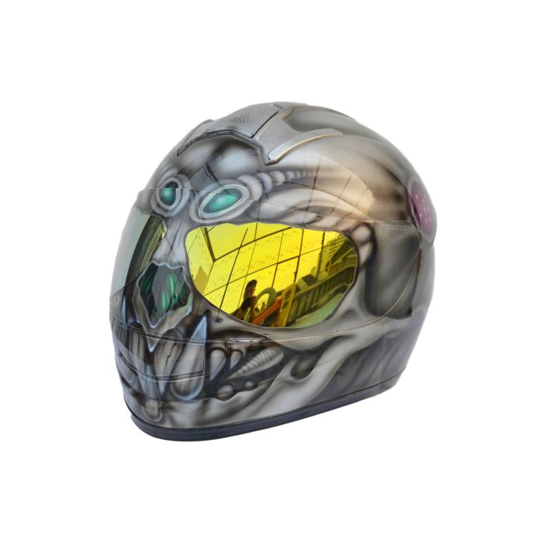 Predator Helm, Custom Handgemachter Airbrush Lackierter Full Face Motorradhelm, Casque Helmartthai Predator Helm, Custom Handgemachter Airbrush Lackierter Full Face Motorradhelm, Casque Helmartthai von HelmetArtThai