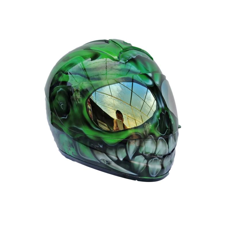Predator Helm, Custom Handgemachter Airbrush Lackierter Motorrad Helm, Casque Helmartthai Predator Helm, Custom Handgemachter Airbrush Lackierter Motorrad Helm, Casque Helmartthai von HelmetArtThai
