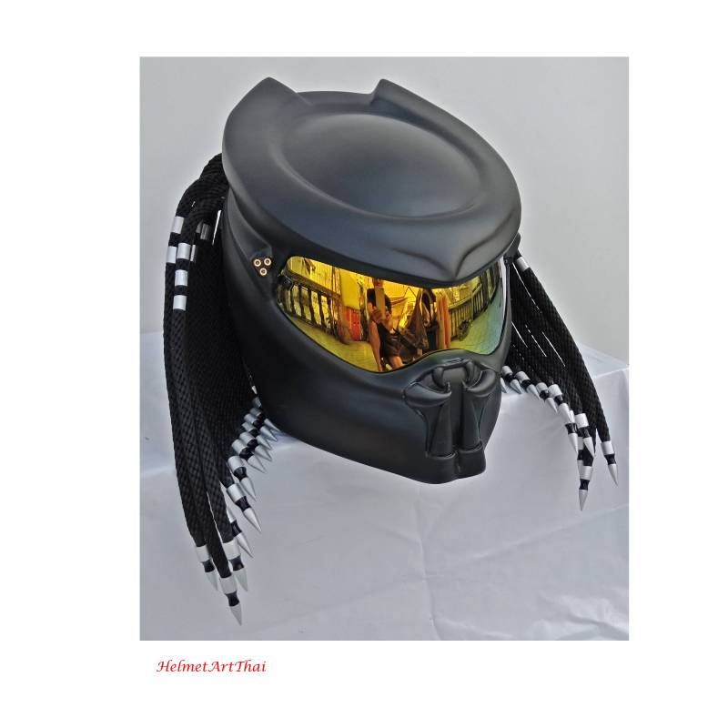 Predator Helm, Custom Handgemachter Airbrush Lackierter Motorradhelm, Casque Helm Predator Helm, Custom Handgemachter Airbrush Lackierter Motorradhelm, Casque Helm von HelmetArtThai