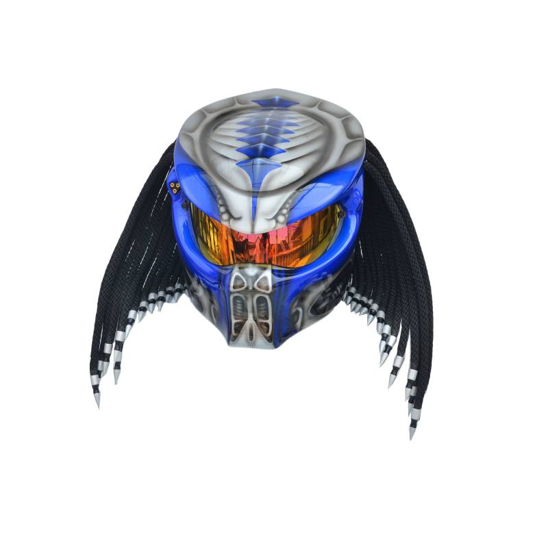 Predator Helm, Custom Handgemachter Airbrush Lackierter Motorradhelm, Casque Helm Predator Helm, Custom Handgemachter Airbrush Lackierter Motorradhelm, Casque Helm von HelmetArtThai
