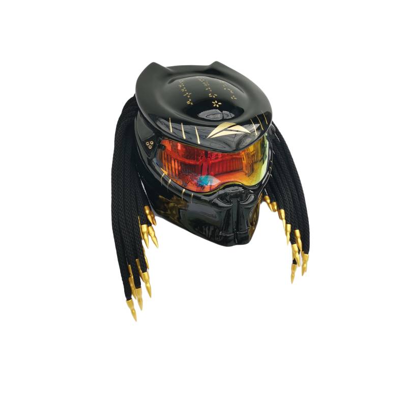 Predator Helm, Custom Handgemachter Airbrush Lackierter Motorradhelm, Casque Helm von HelmetArtThai