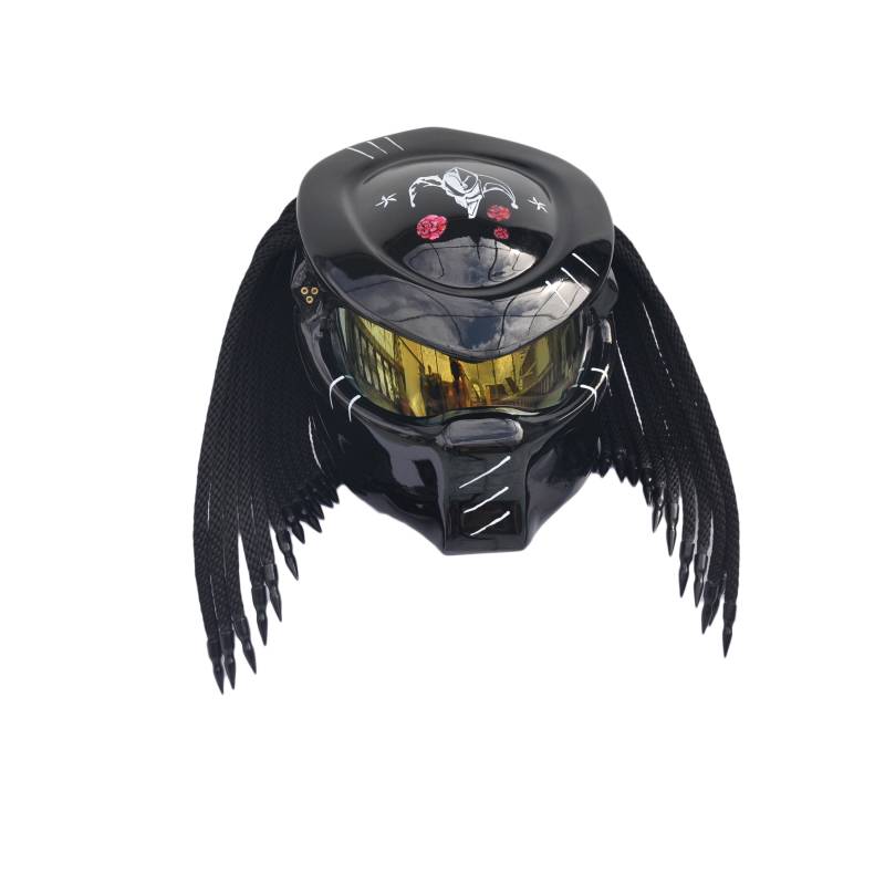 Predator Helm, Custom Handgemachter Airbrush Lackierter Motorradhelm, Casque Helm Predator Helm, Custom Handgemachter Airbrush Lackierter Motorradhelm, Casque Helm von HelmetArtThai