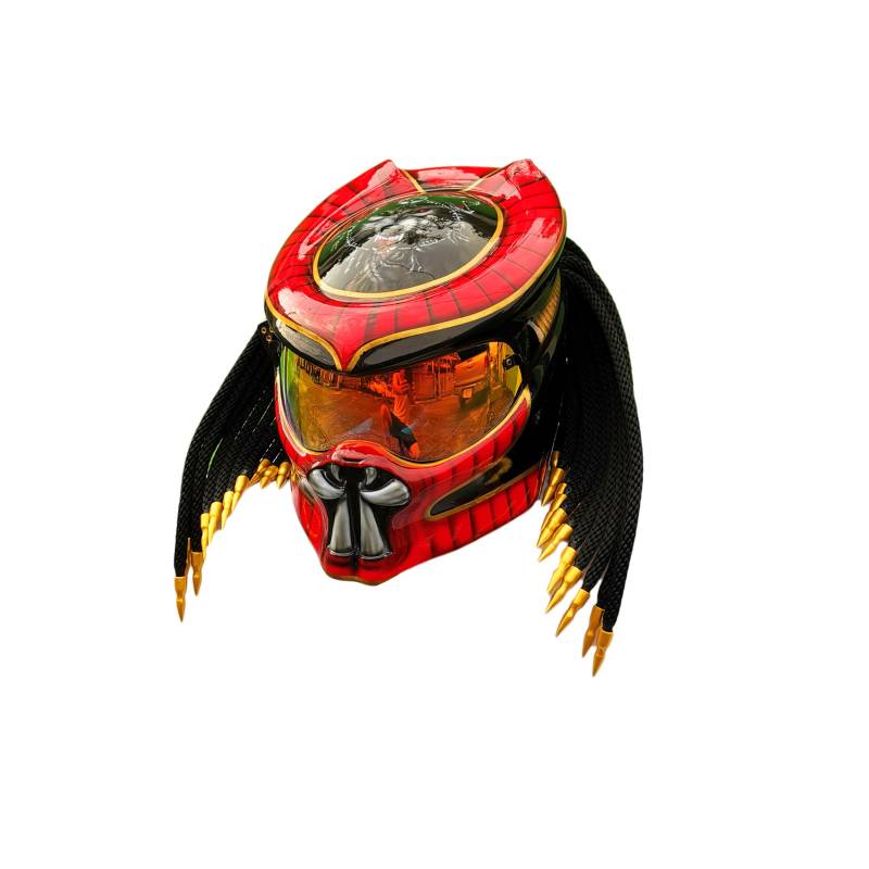 Predator Helm, Custom Handgemachter Airbrush Lackierter Motorradhelm, Casque Helm Predator Helm, Custom Handgemachter Airbrush Lackierter Motorradhelm, Casque Helm von HelmetArtThai