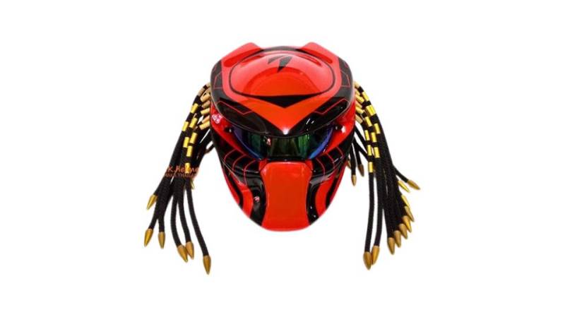 Predator Helm, Custom Handgemachter Airbrush Lackierter Motorradhelm, Casque Helmartthai Predator Helm, Custom Handgemachter Airbrush Lackierter Motorradhelm, Casque Helmartthai von HelmetArtThai
