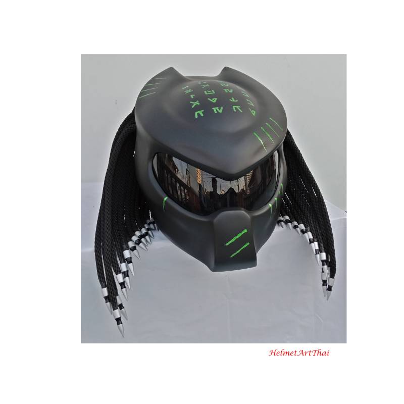 Predator Helm, Custom Handgemachter Airbrush Lackierter Motorradhelm, Casque Helmartthai Predator Helm, Custom Handgemachter Airbrush Lackierter Motorradhelm, Casque Helmartthai von HelmetArtThai