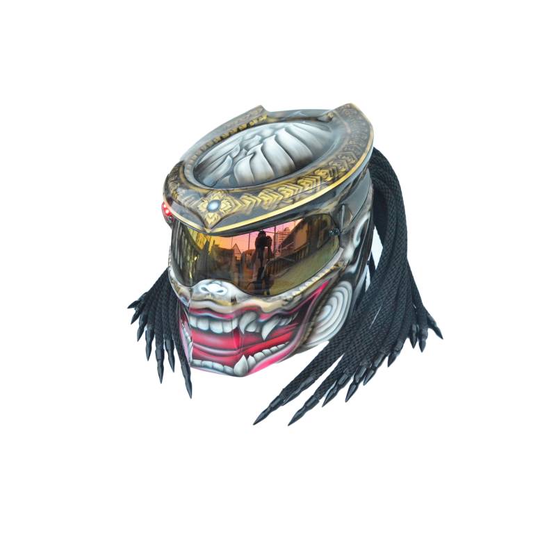 Predator Helm, Custom Handgemachter Airbrush Lackierter Motorradhelm, Casque Helmartthai Predator Helm, Custom Handgemachter Airbrush Lackierter Motorradhelm, Casque Helmartthai von HelmetArtThai