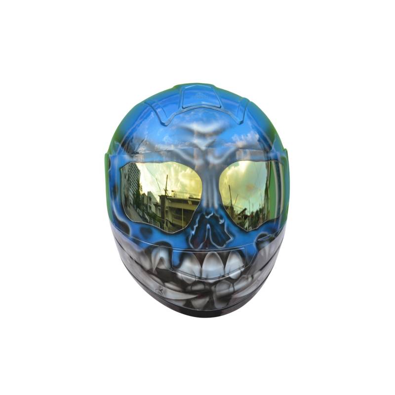 Predator Helm, Handgemachter Airbrush Lackierter Full Face Motorradhelm, Casque Helmartthai Predator Helm, Handgemachter Airbrush Lackierter Full Face Motorradhelm, Casque Helmartthai von HelmetArtThai