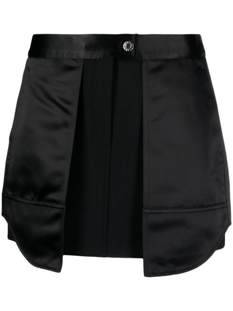 Helmut Lang Inside-Out Minirock aus Satin - Schwarz von Helmut Lang