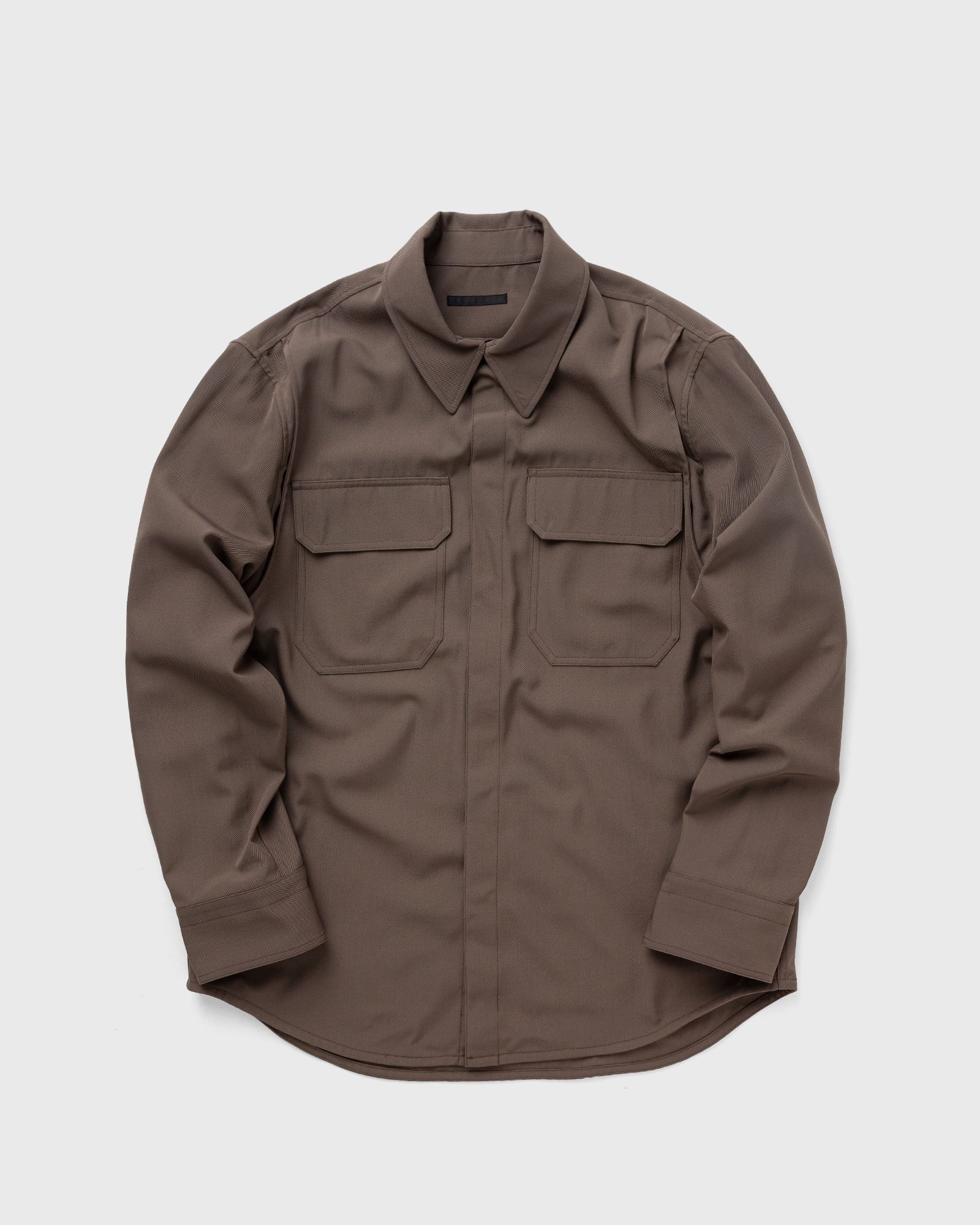 Helmut Lang Military Shirt men Longsleeves brown in Größe:XL von Helmut Lang