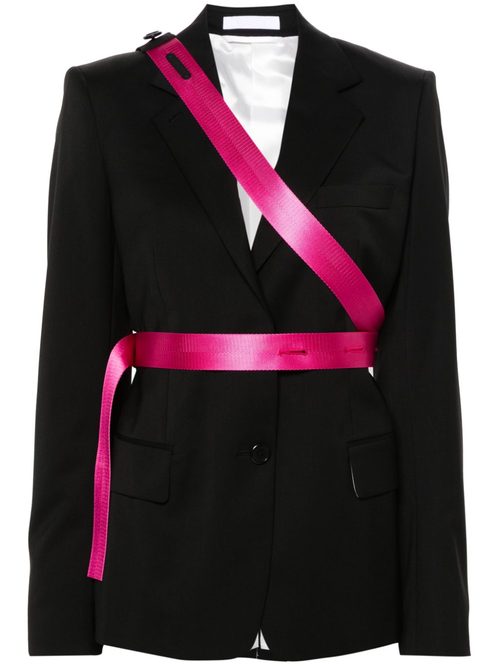 Helmut Lang Seatbelt Blazer aus Schurwolle - Schwarz von Helmut Lang