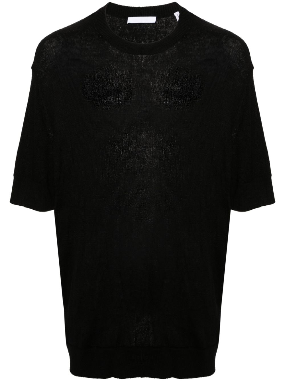 Helmut Lang T-Shirt mit Knitteroptik - Schwarz von Helmut Lang