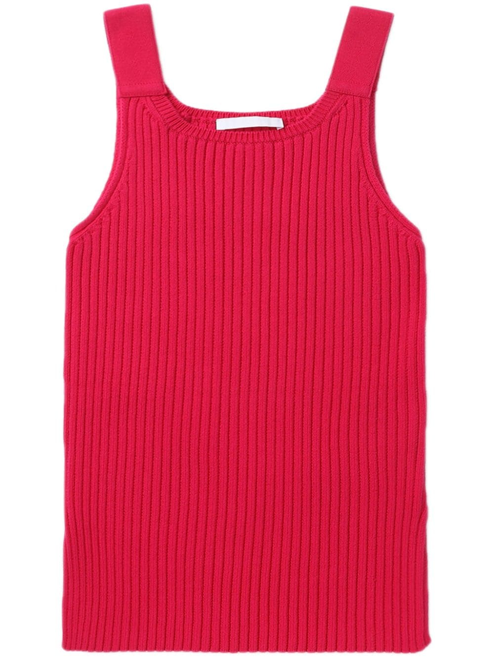 Helmut Lang Tanktop aus Rippstrick mit Seitenschlitz - Rosa von Helmut Lang