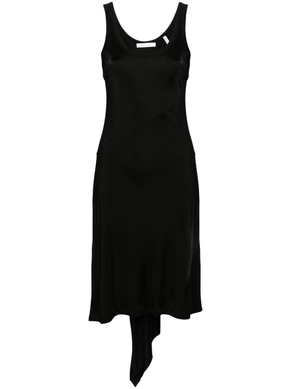 Helmut Lang asymmetric-hem midi dress - Schwarz von Helmut Lang