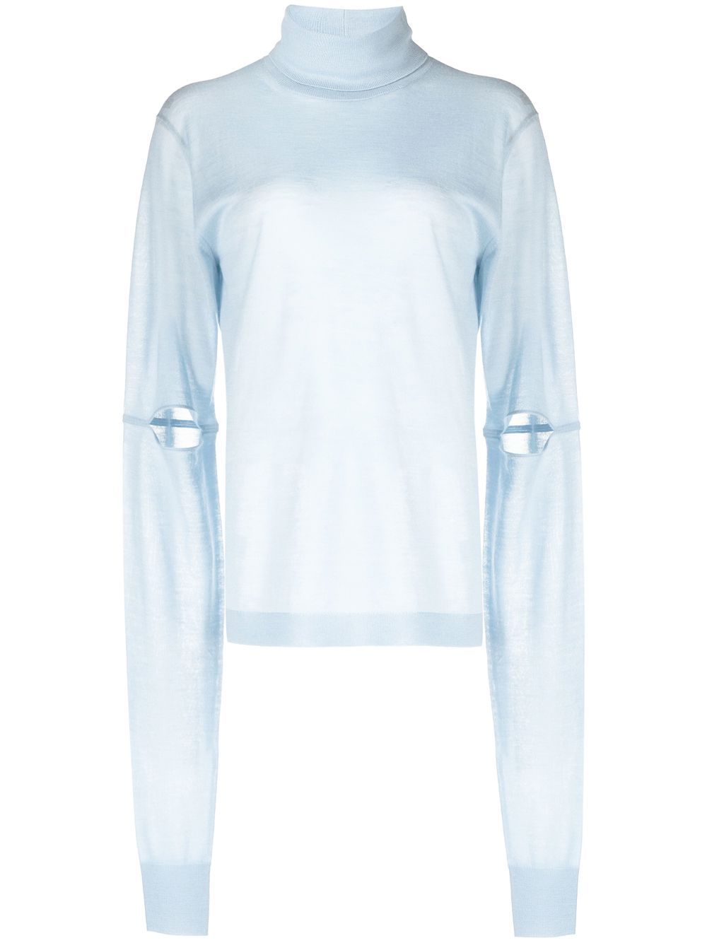 Helmut Lang Kaschmirpullover mit Cut-Out - Blau von Helmut Lang