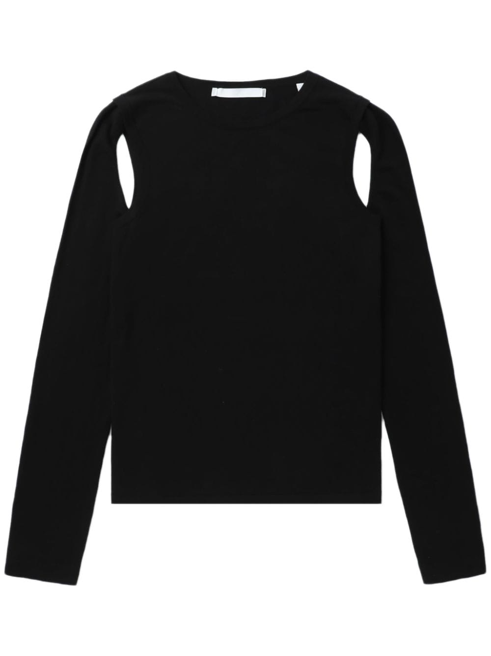 Helmut Lang Fein gestrickter Pullover mit Cut-Out - Schwarz von Helmut Lang