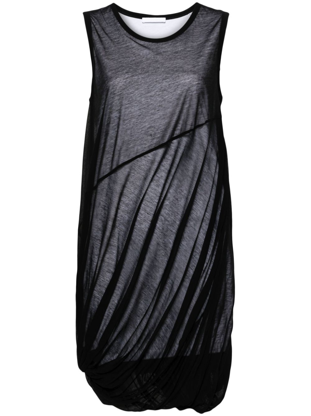 Helmut Lang Minikleid mit transparentem Overlay - Schwarz von Helmut Lang