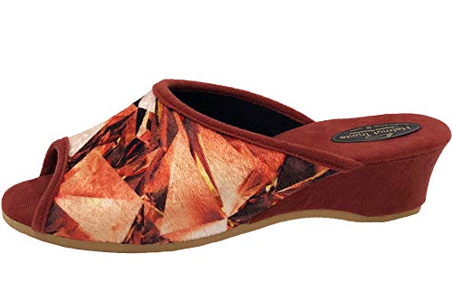 Helmut Trunte Hausschuhe Pantolette mit Fußbett Peeptoe (Rost, Numeric_35) von Helmut Trunte