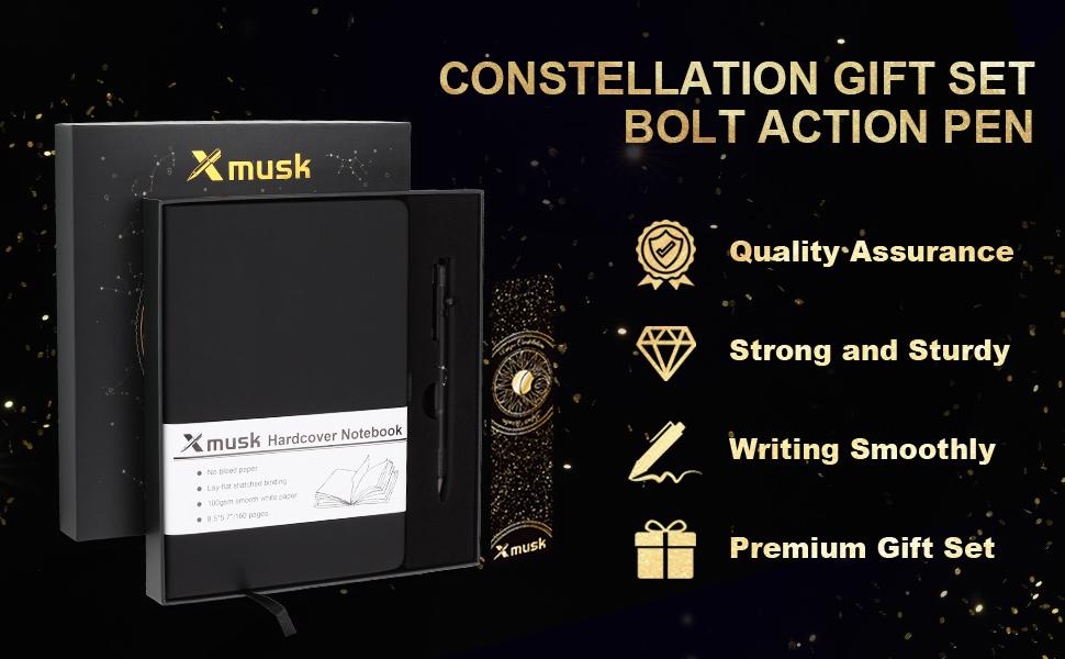 Constellation Geburtstags Geschenk Set Leder Notizbuch, Bolt Action Pen Constellation Geburtstags Geschenk Set Leder Notizbuch, Bolt Action Pen von HelpingCreate