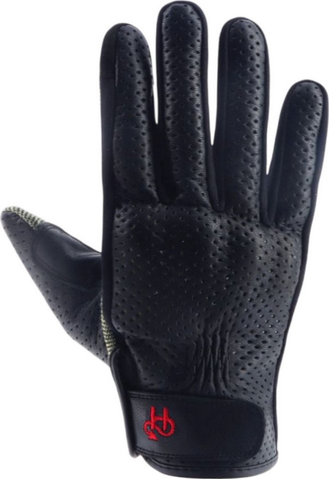 Helstons Motorradhandschuhe Leader Air perforierte Motorrad Handschuhe perforiert,kurze Stulpe,Touchscreenbedienung möglich von Helstons