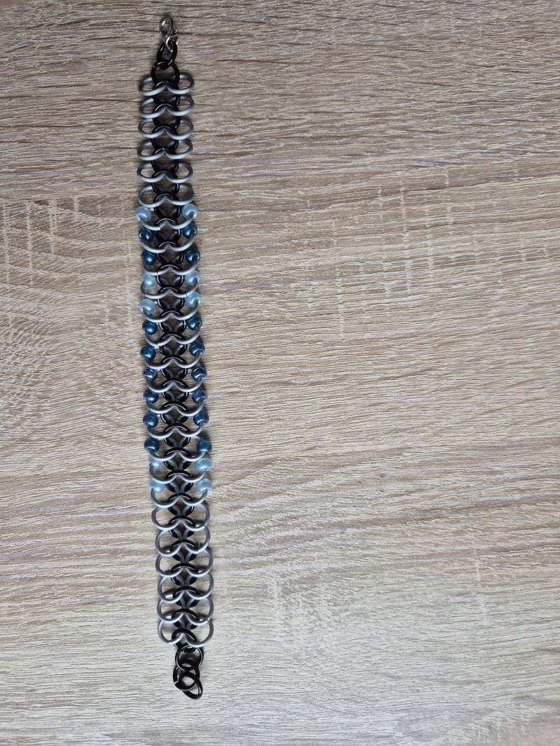 Armband, Armband Mit Perlen, Chain Maille Armband, Armband Mit Perlen, Chain Maille von HelveteMaille