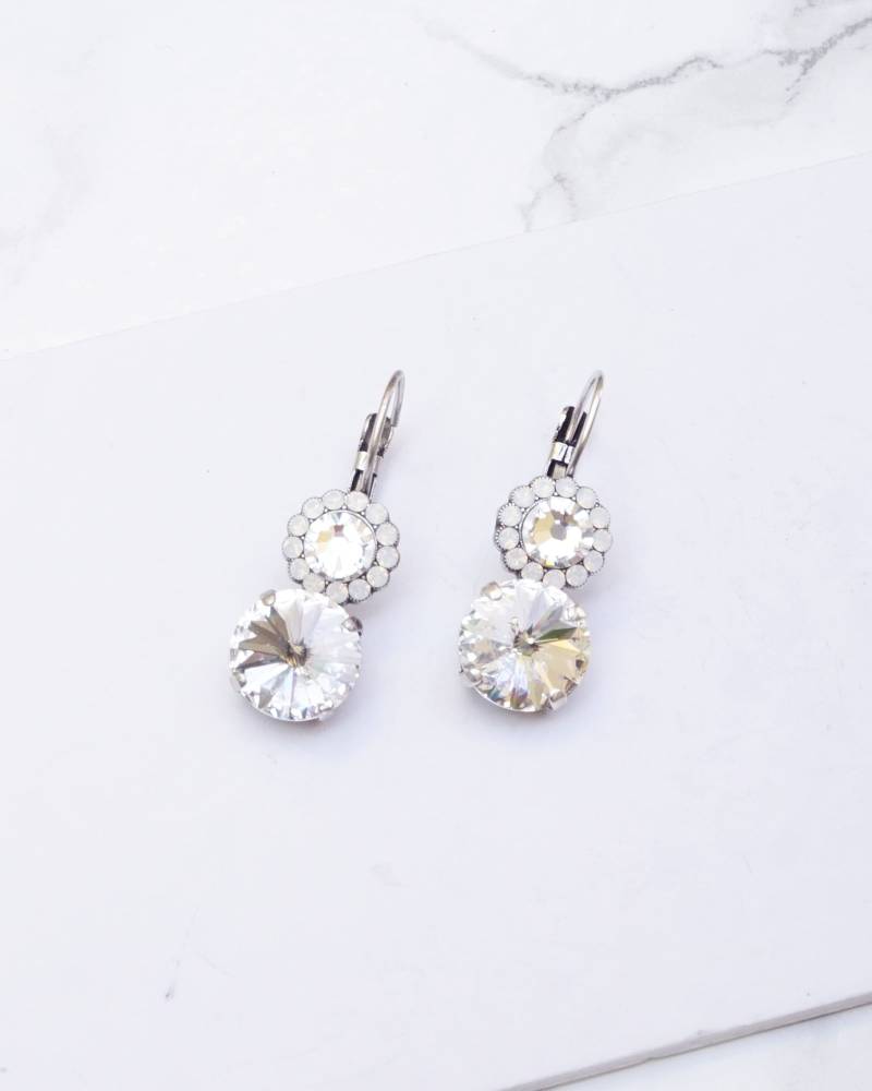 Klare Kristall Ohrringe, Klare Stein Ohrringe Für Frauen, Perfekte Braut Brautjungfer Frauen von HelyDesigns