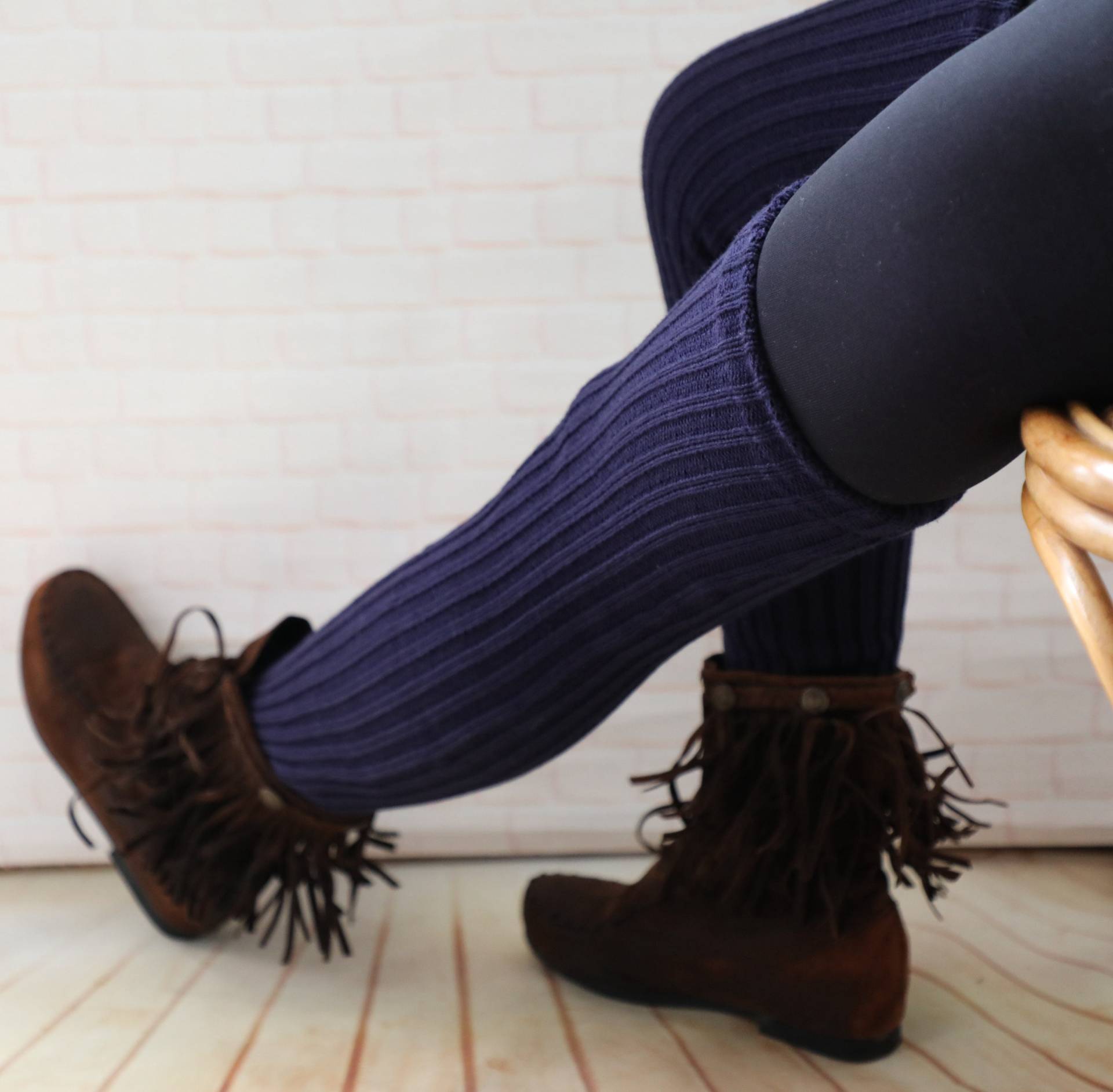 Stricken Sie Overknee Stulpen Wollmischung, - 68cm Lang von Hemiao